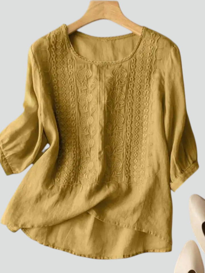 Firenze™ | Blusa Boho Ricamata in Cotone (Vestibilità Piccola)