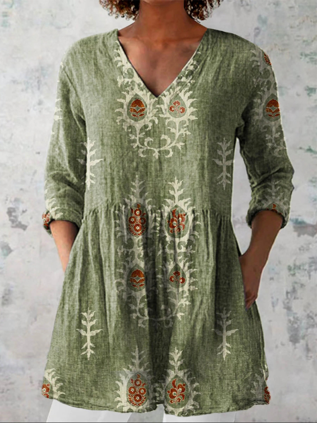 Elise | Blusa Lunga con Collo a V