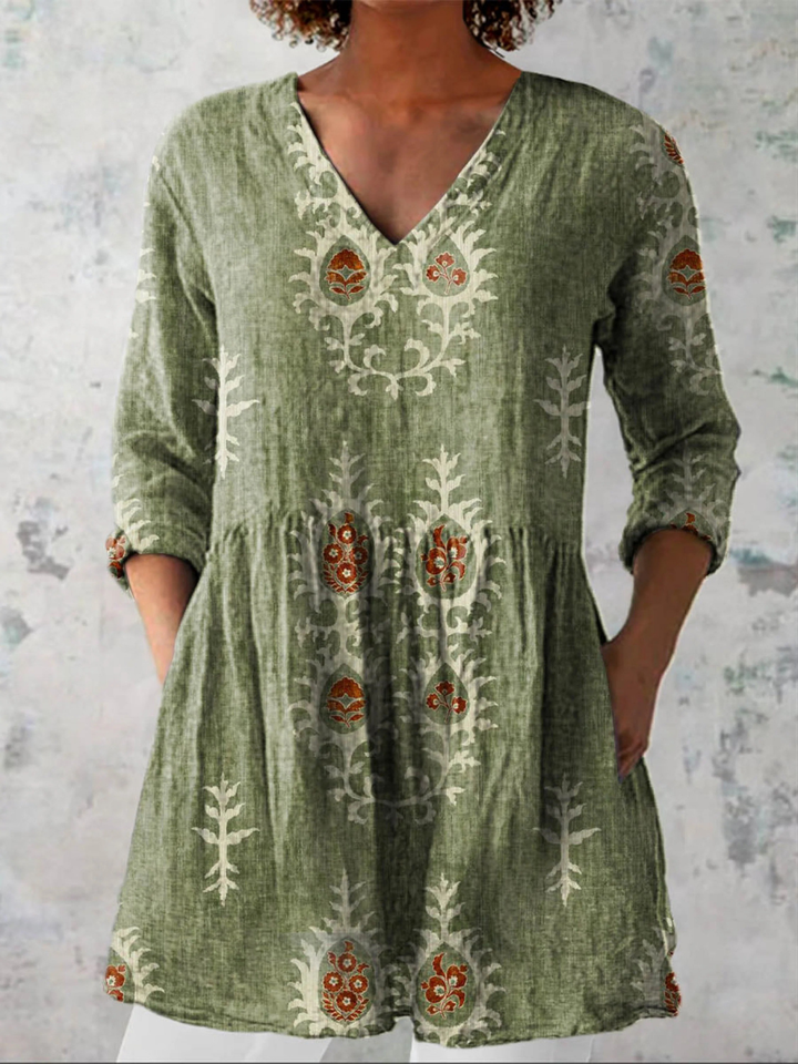 Elise | Blusa Lunga con Collo a V