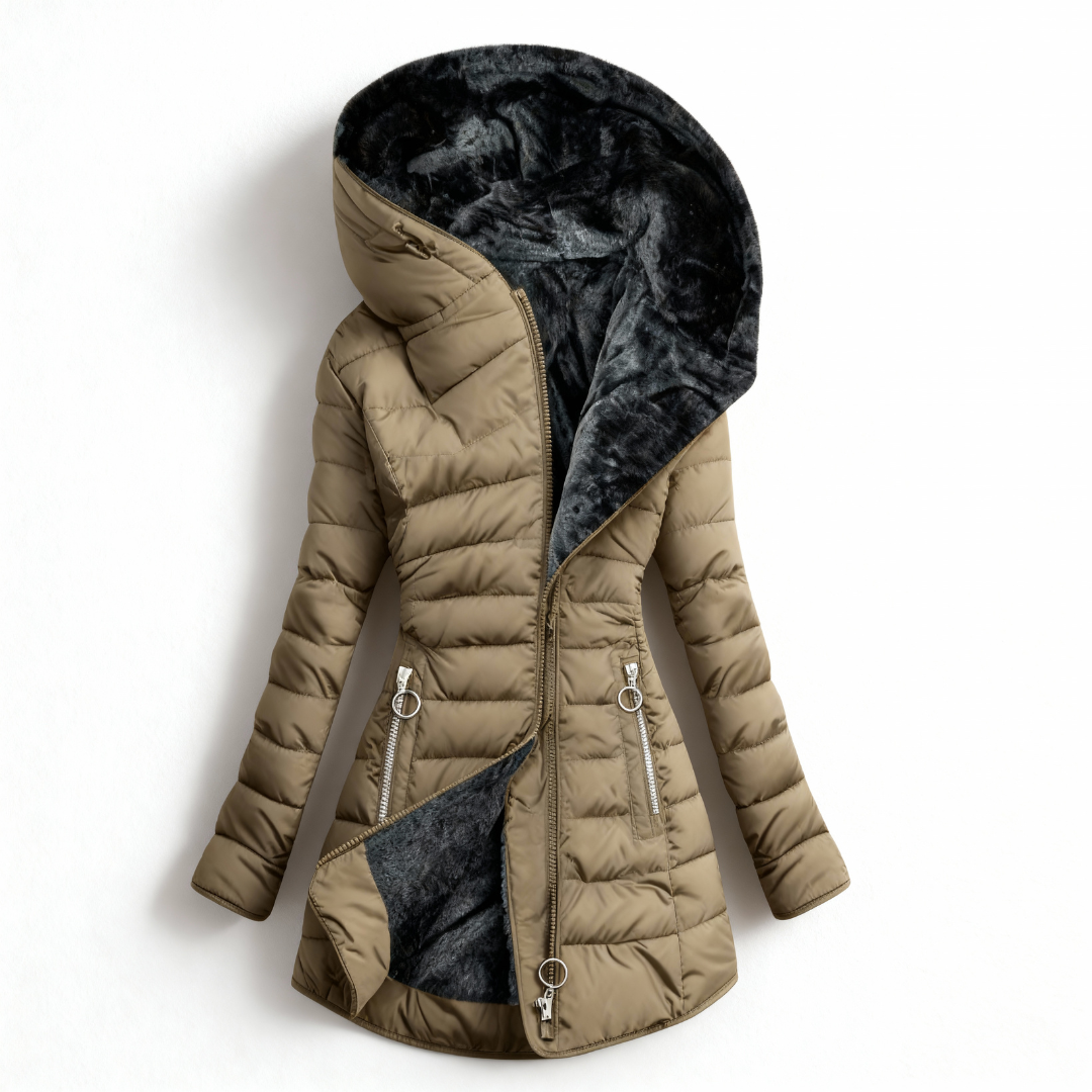 Alessina™ | Cappotto imbottito impermeabile con cappuccio