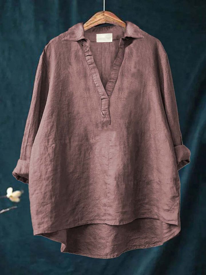 Andrea | Elegante Blusa de Verano de Linho