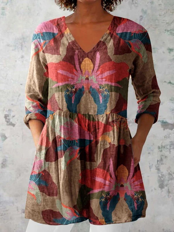 Sarah | Blusa Lunga con Scollatura a V