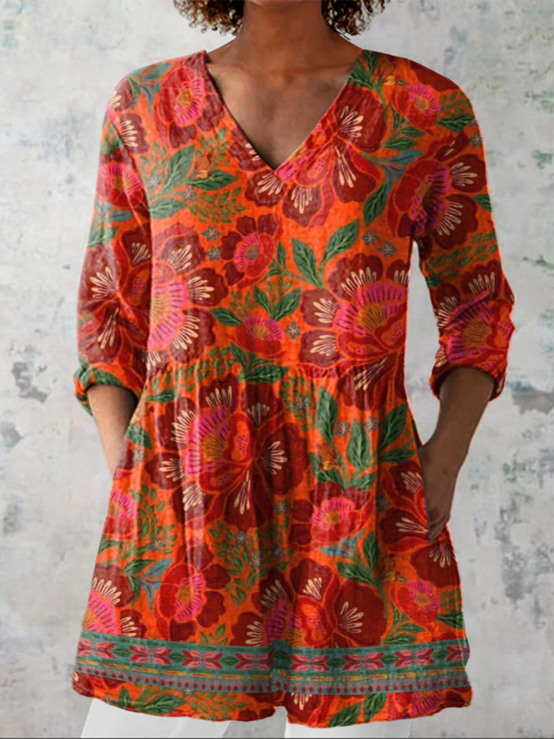 Marion | Blusa Lunga con Scollatura a V