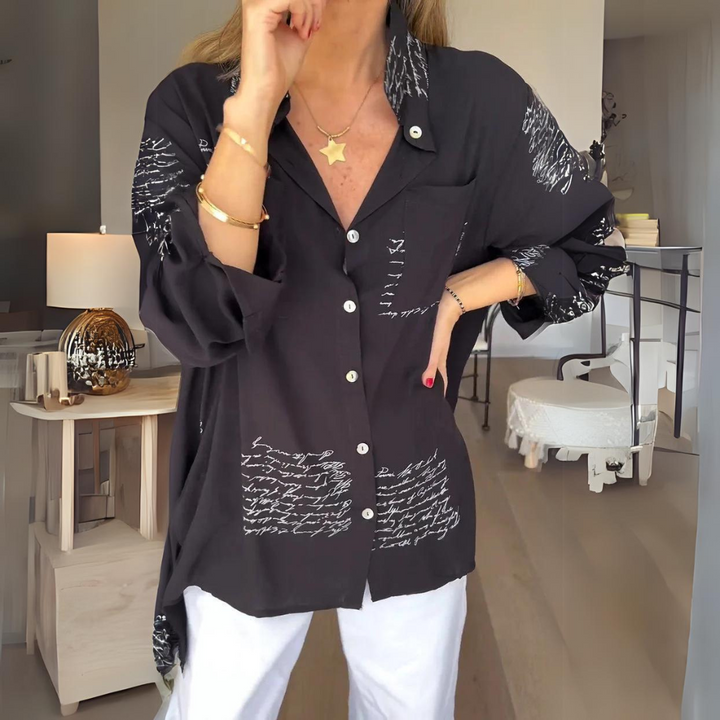 Callista™ | Camicia Button-Up Scritta a Mano