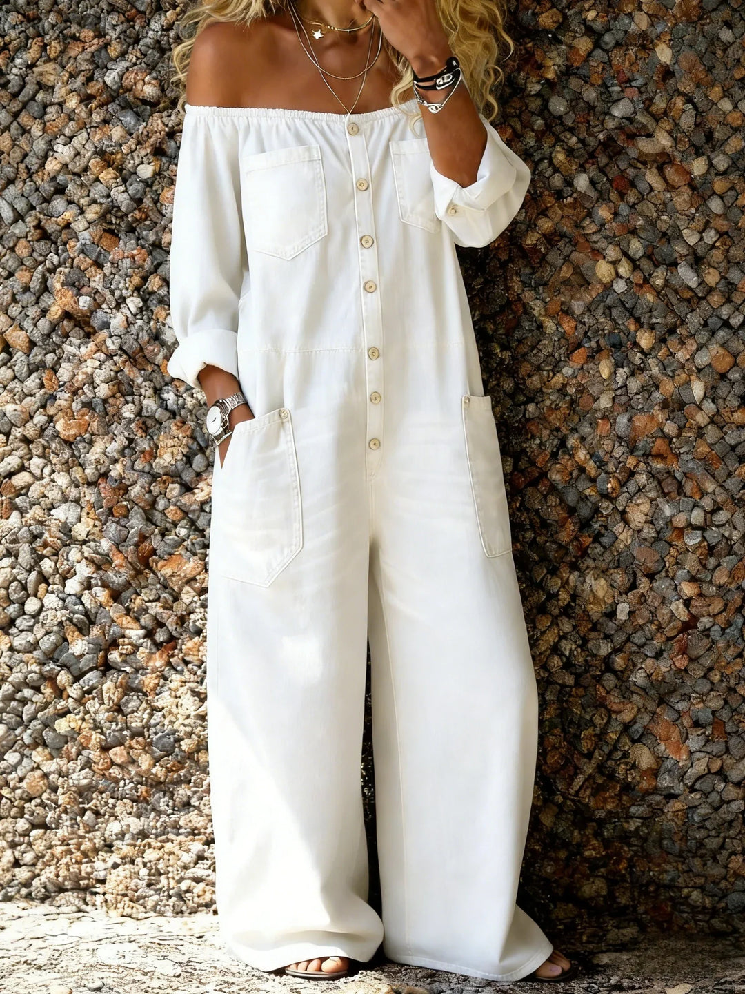 Sophia | Tuta Casual con Spalle Scoperte