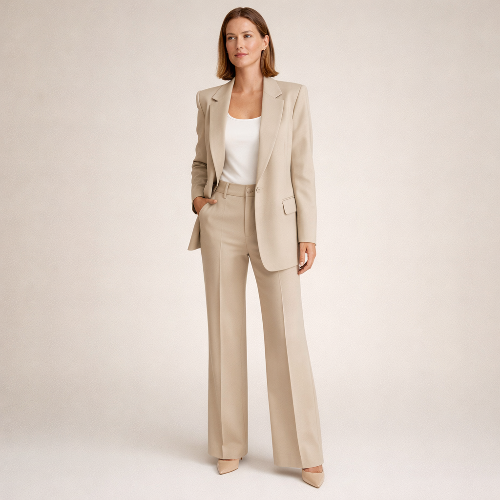 Neloraa™ | Elegantní kostým s rozšířenými kalhotami