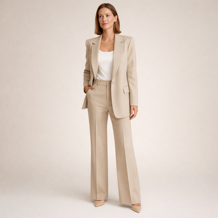 Neloraa™ | Elegantní kostým s rozšířenými kalhotami