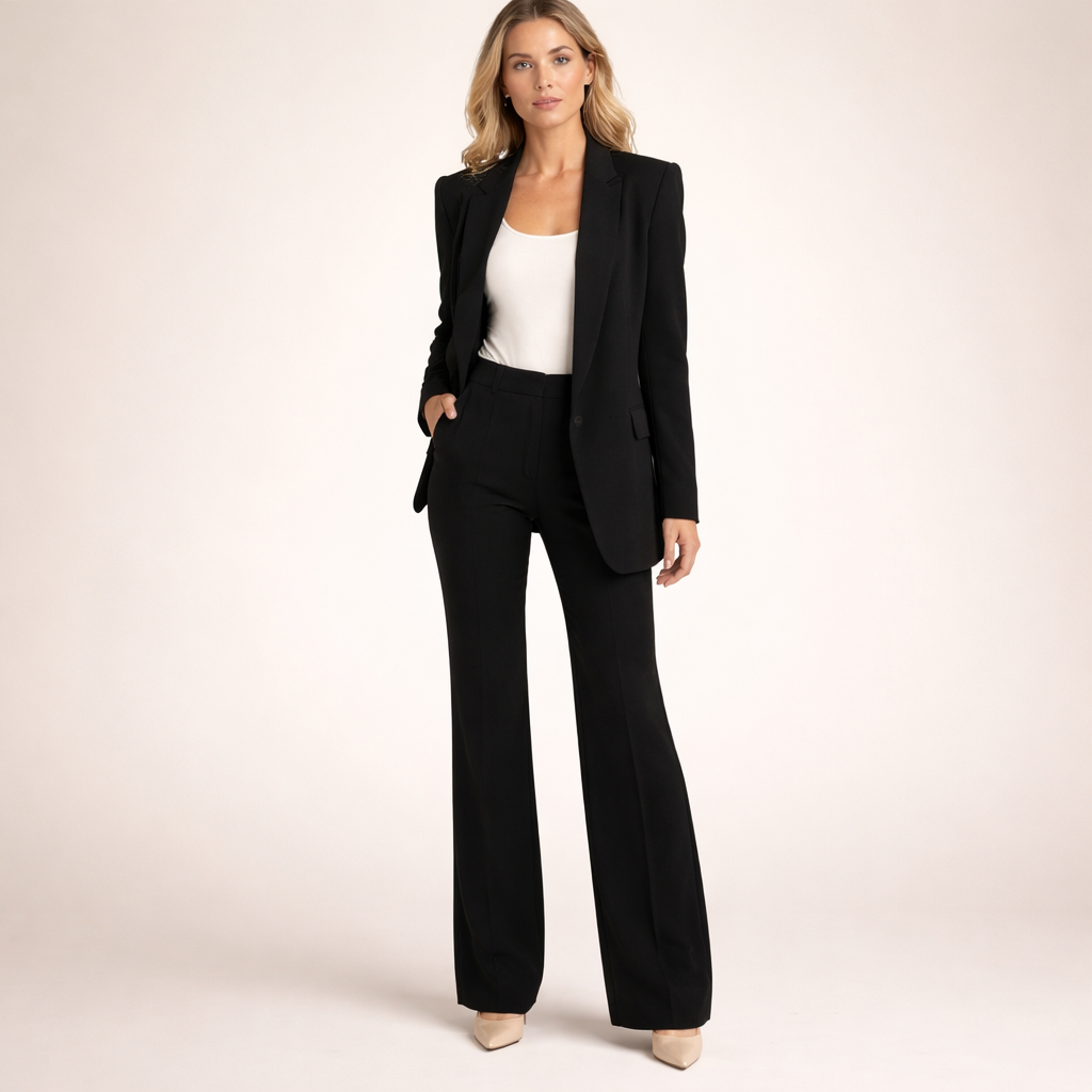 Neloraa™ | Elegantní kostým s rozšířenými kalhotami