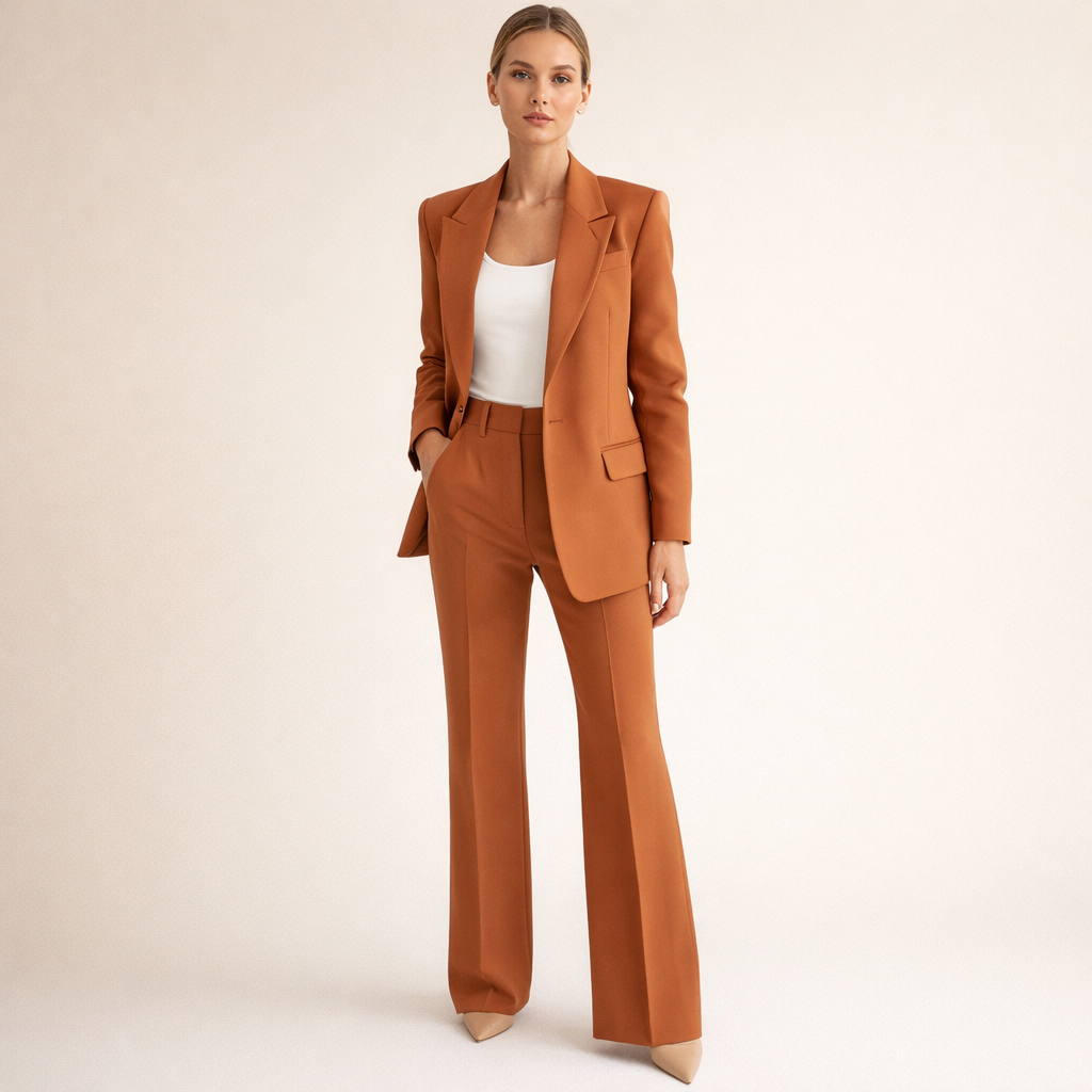 Neloraa™ | Elegantní kostým s rozšířenými kalhotami