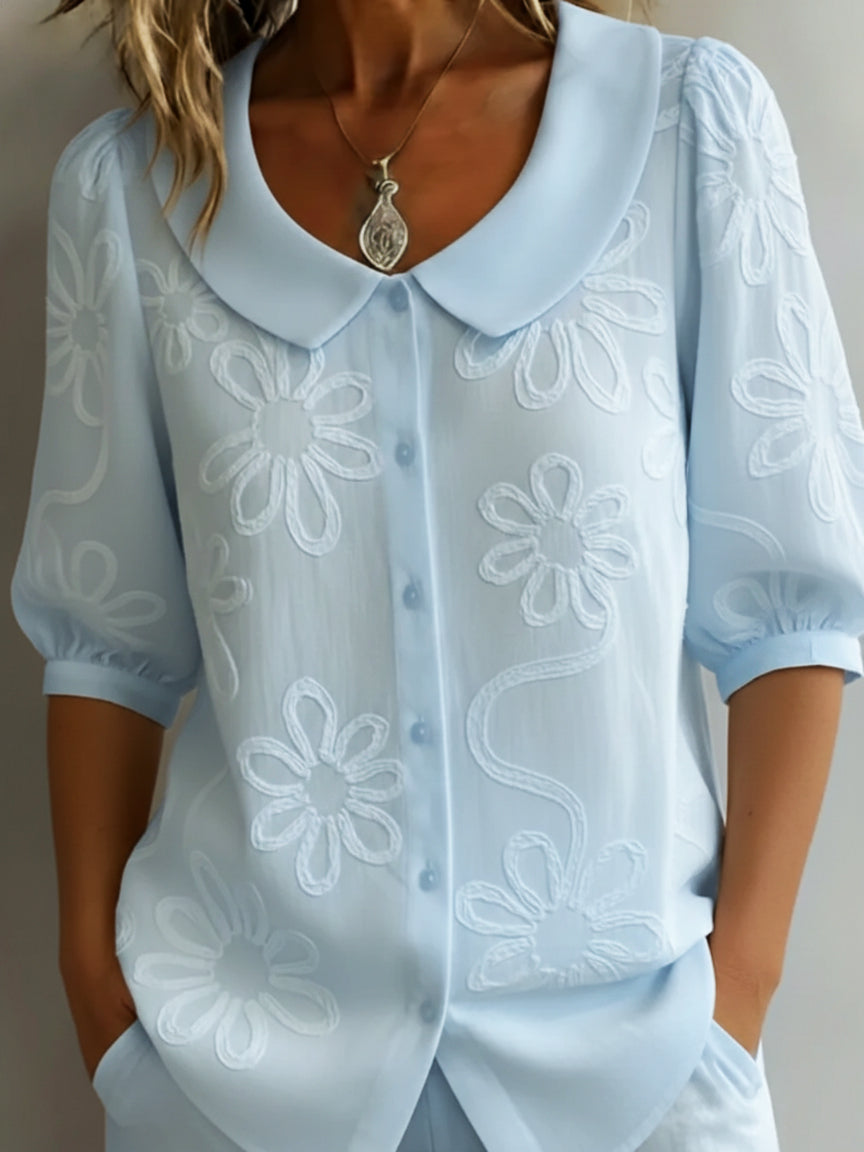 Aurélie™ | Blusa Leggera Floreale Eleganza Naturale