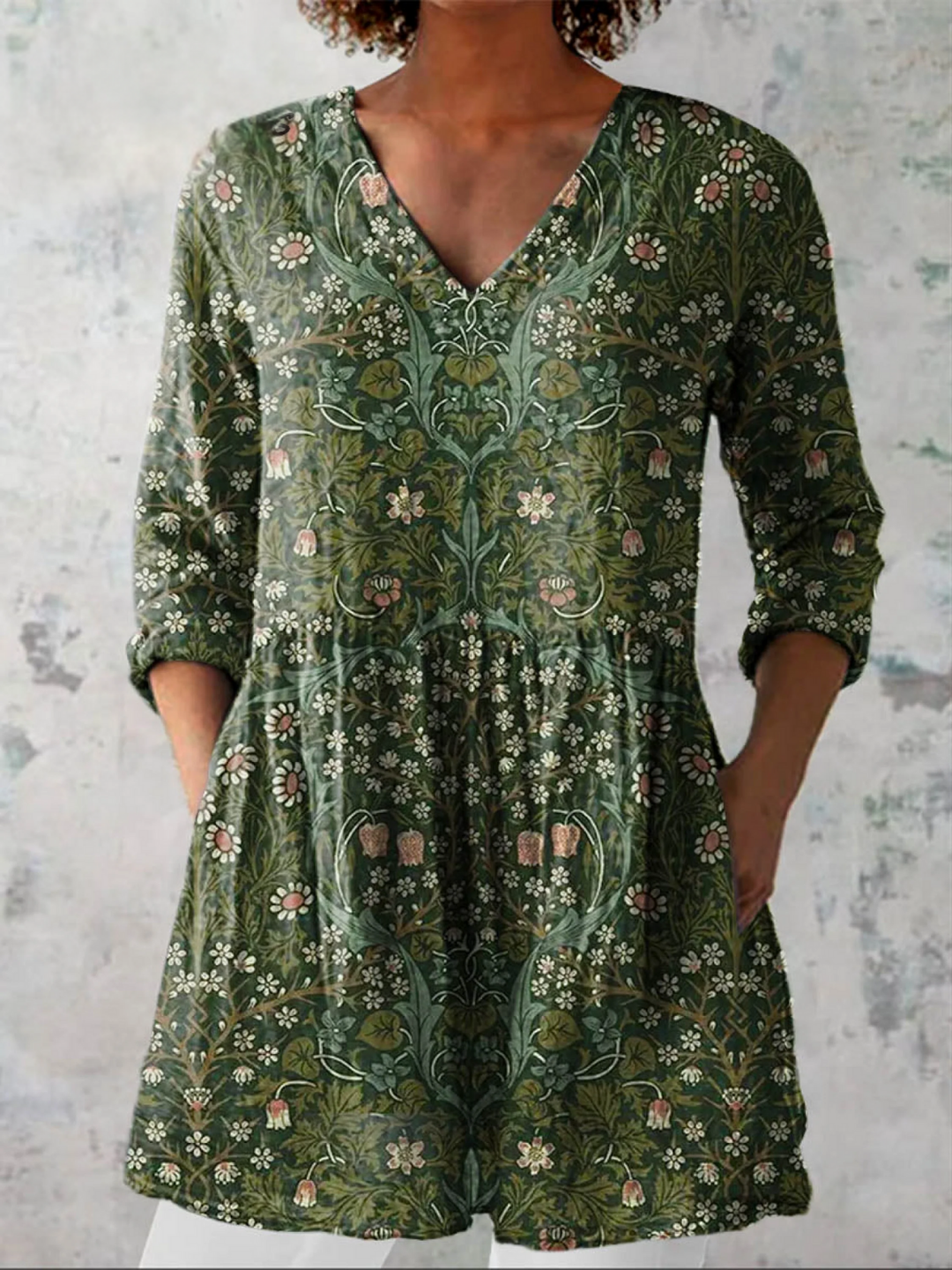 Julie | Blusa Lunga con Scollo a V