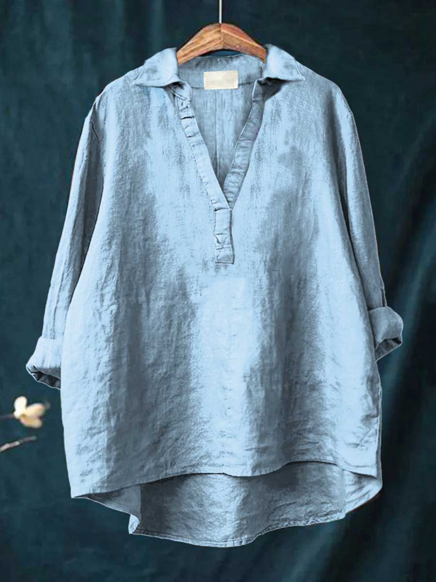 Andrea | Elegante Blusa de Verano de Linho