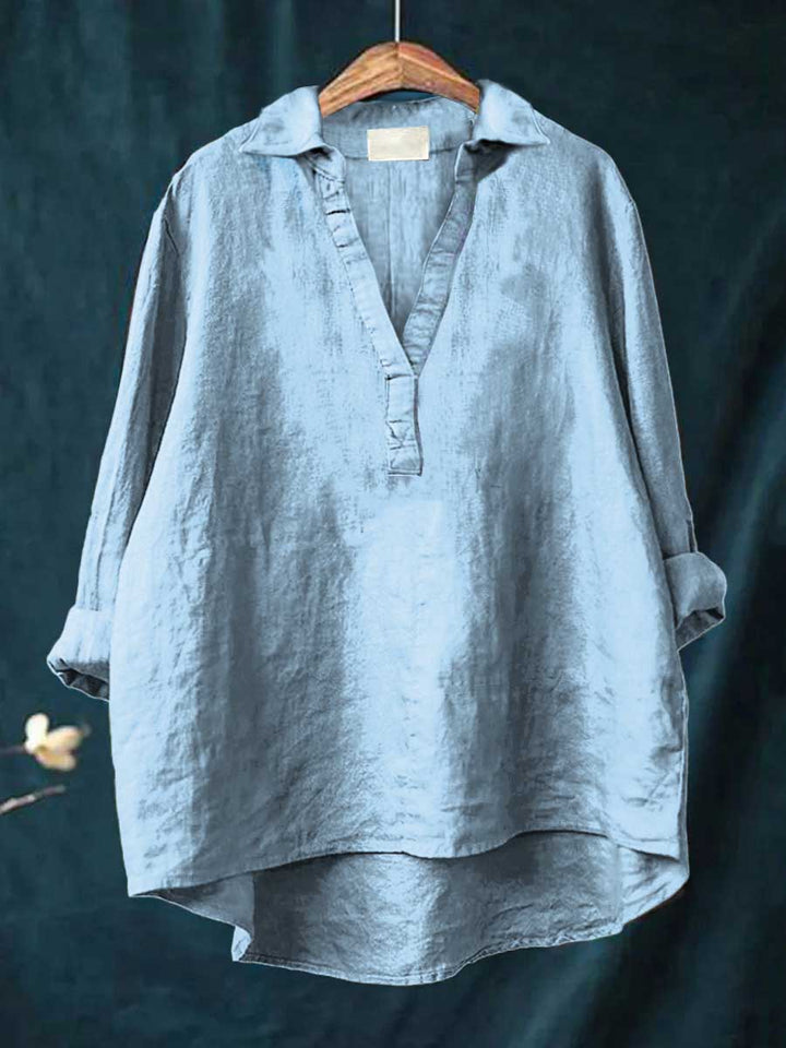 Andrea | Elegante Blusa de Verano de Linho
