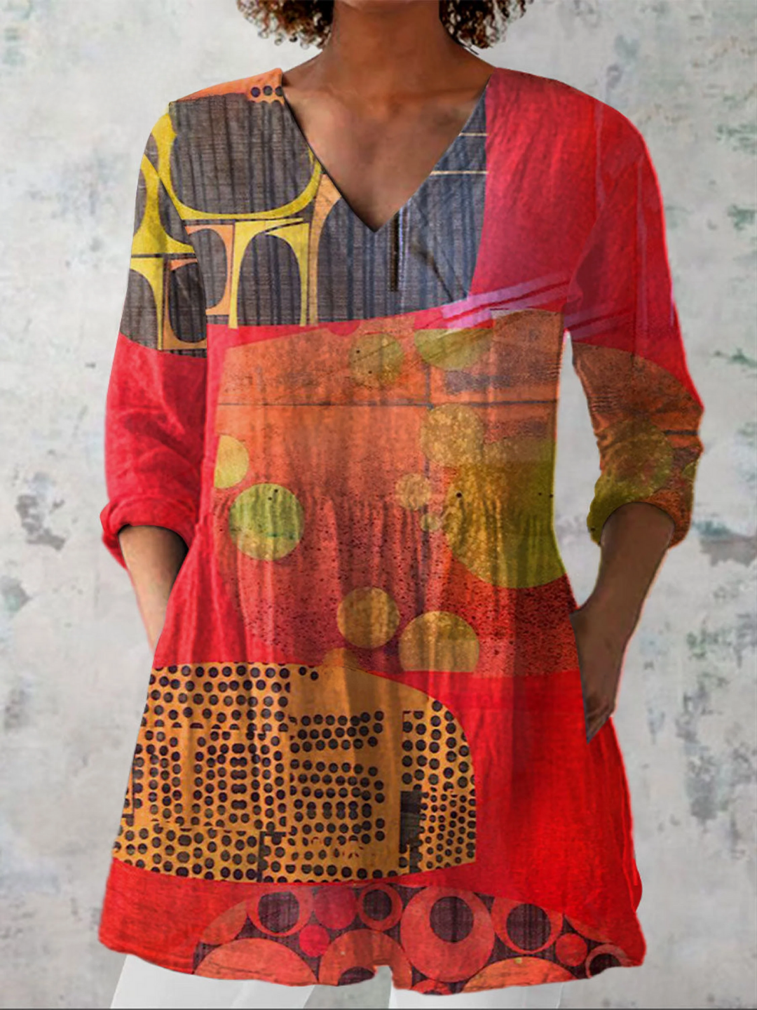 Lucie | Blusa Lunga con Scollatura a V