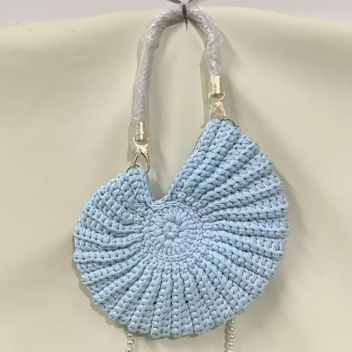 Orsola | Borsa Tote Intrecciata con Cinghia a Catena - Nero