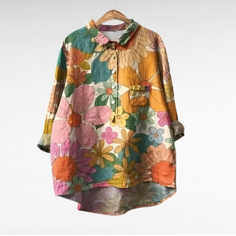 Camille | Elegante Blusa de Verano de Lino