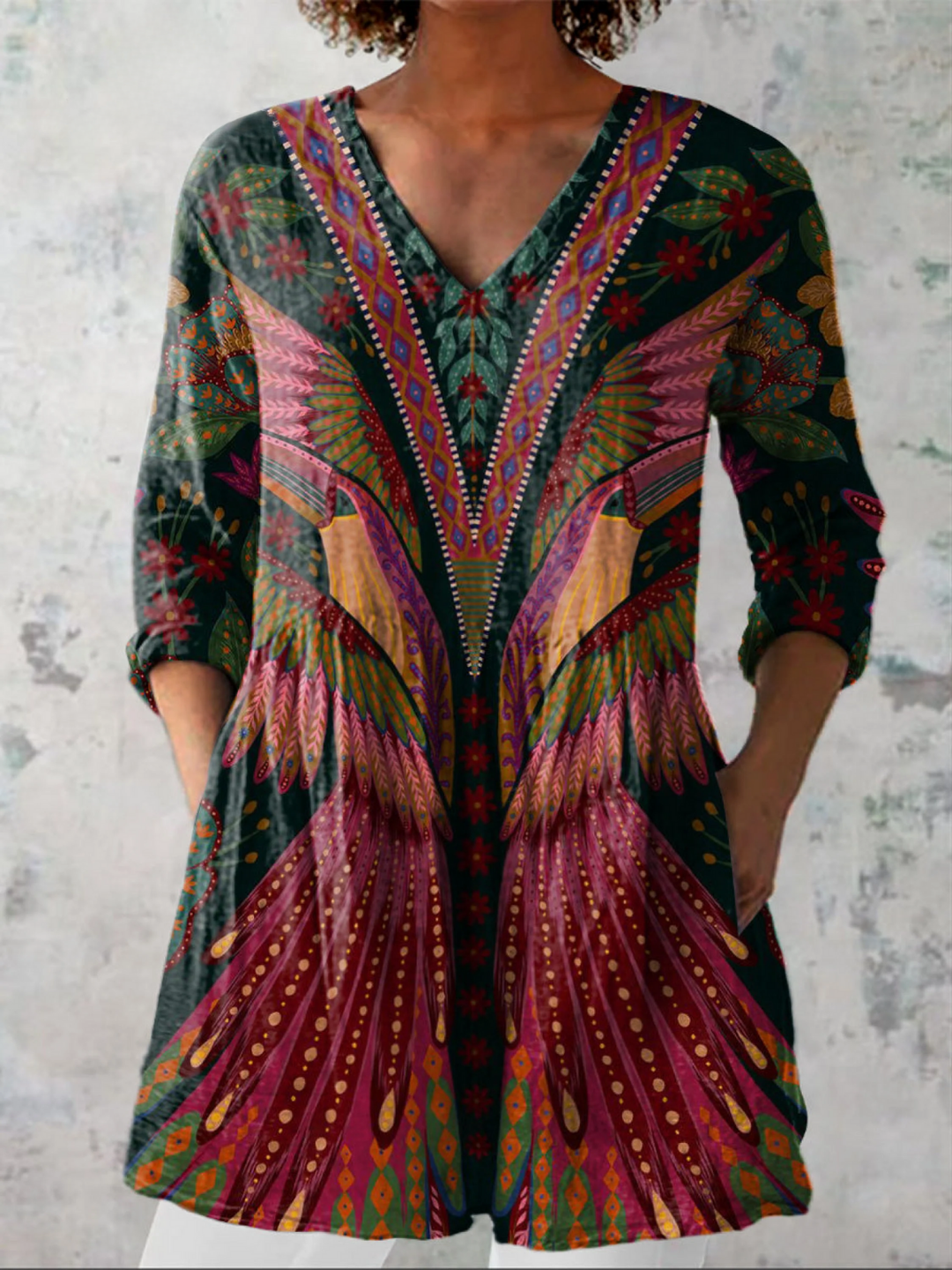 Manon | Blusa Lunga con Scollatura a V