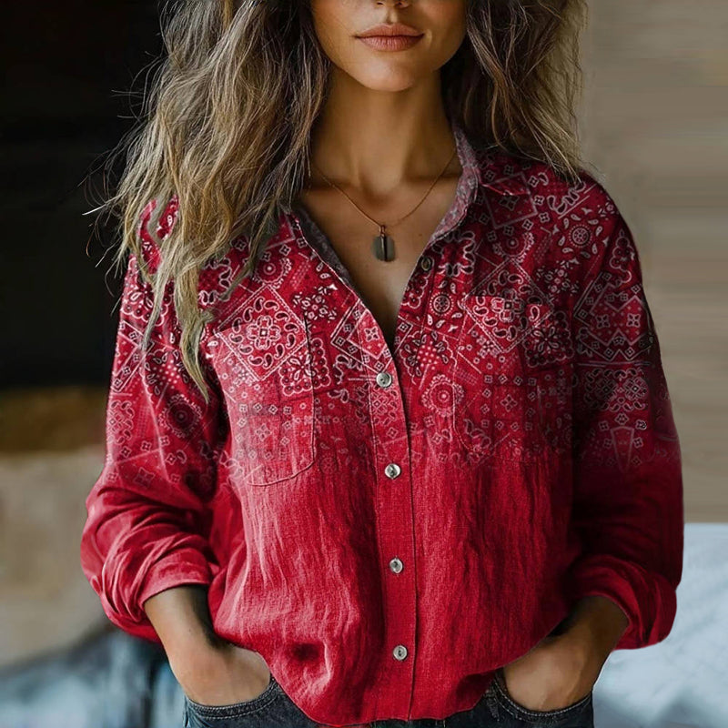 Mira™ - Blusa Vintage Stampata