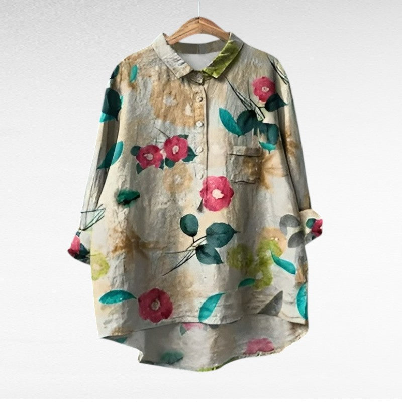 Camille | Elegante Blusa de Verano de Lino