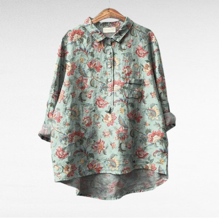 Claire | Elegante Blusa de Verano de Lino