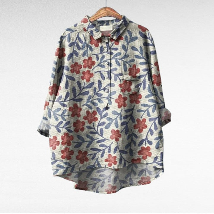 Claire | Elegante Blusa de Verano de Lino