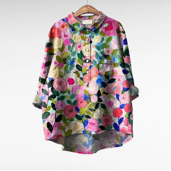 Claire | Elegante Blusa de Verano de Lino