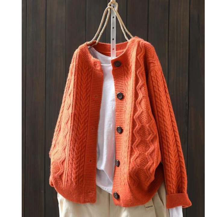 Marina | Cardigan in Maglia Intrecciata Morbida