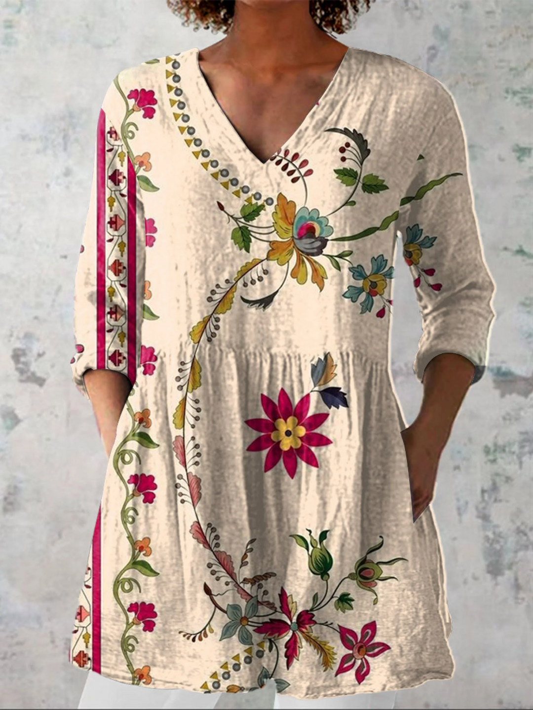 Clara | Blusa Lunga con Scollatura a V