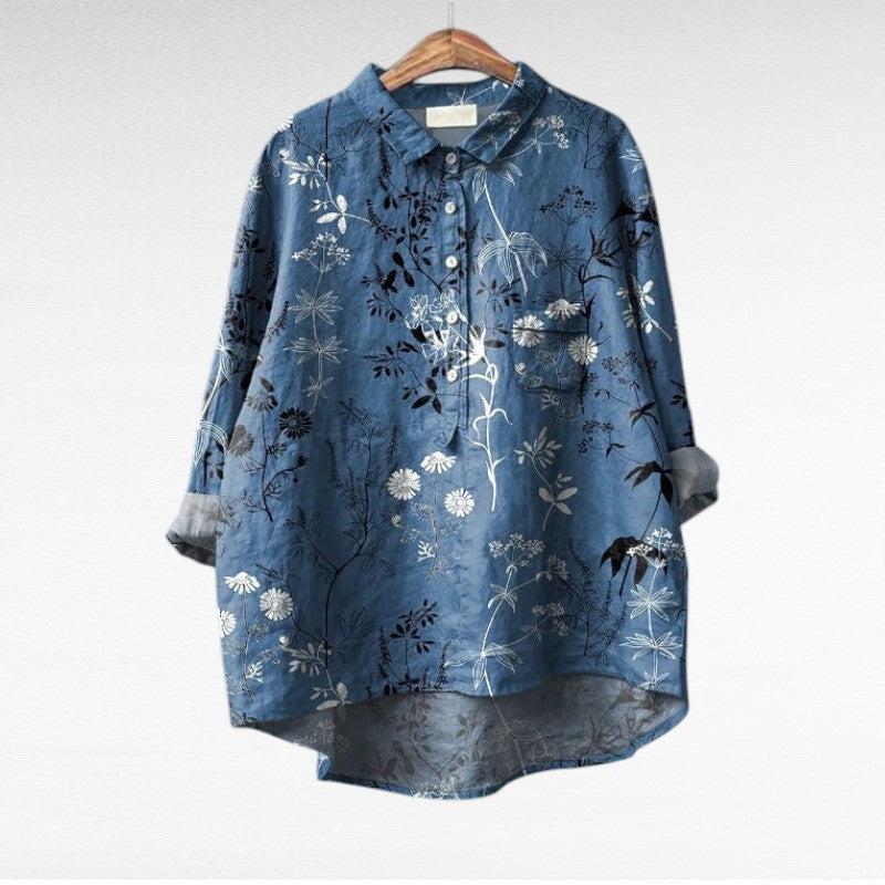 Claire | Elegante Blusa de Verano de Lino