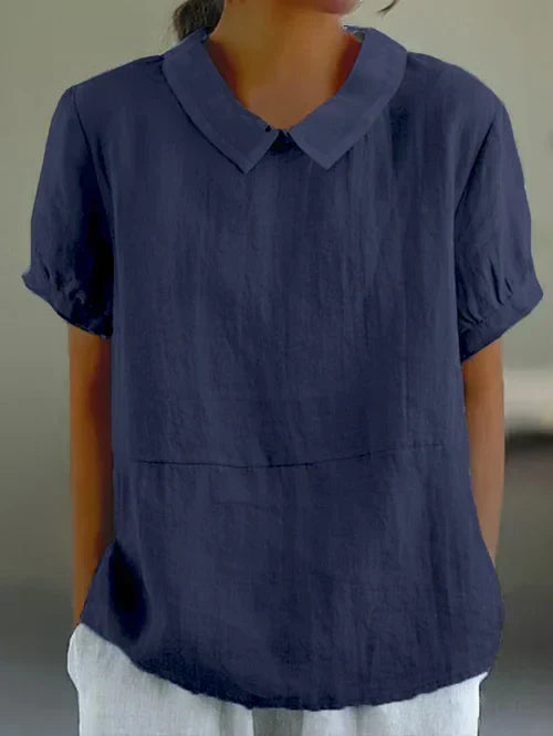 Amalie™ | Blusa con Collo e Vestibilità Relaxed