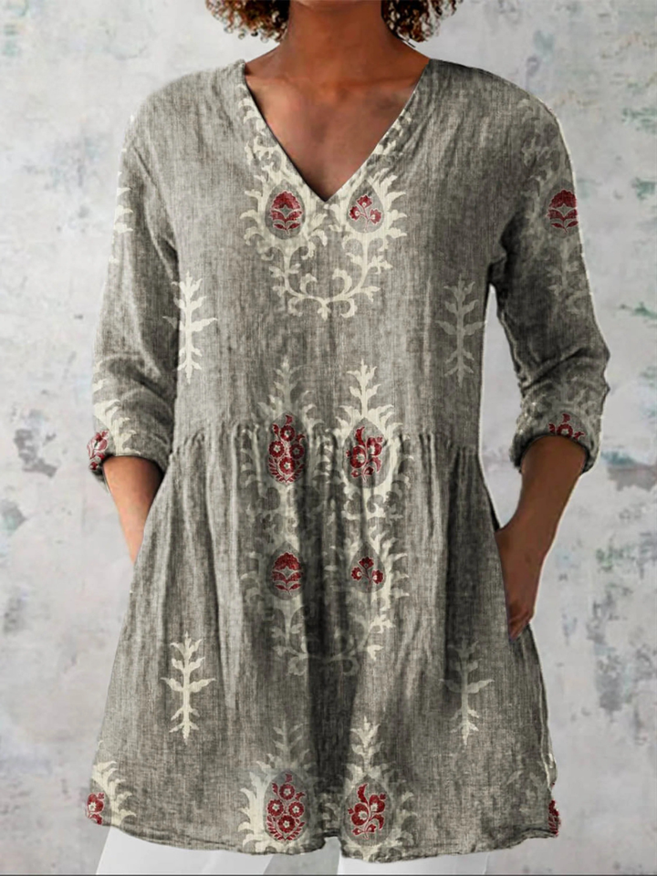 Elise | Blusa Lunga con Collo a V