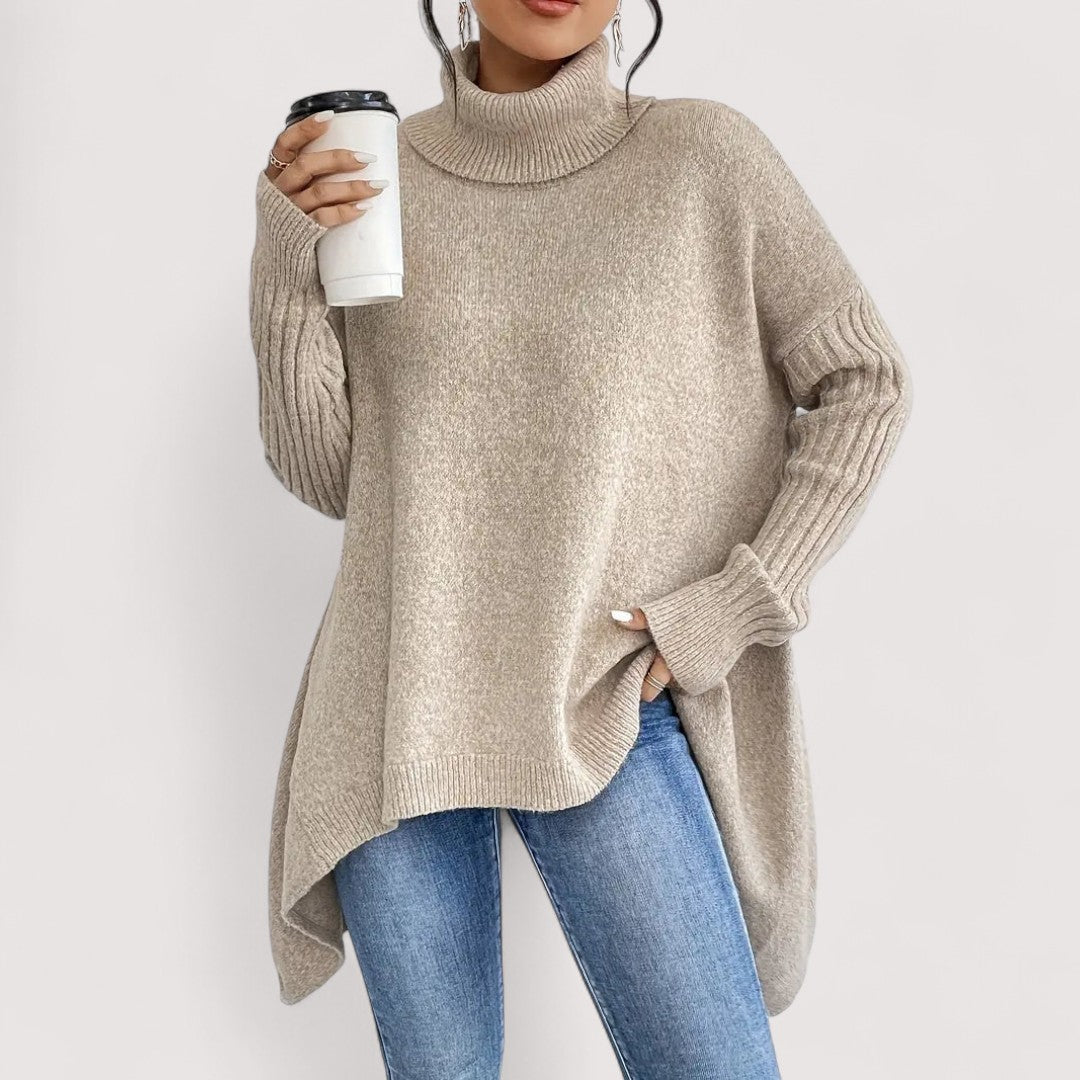 Patricia – Maglione a Collo Alto Lungo ed Elegante