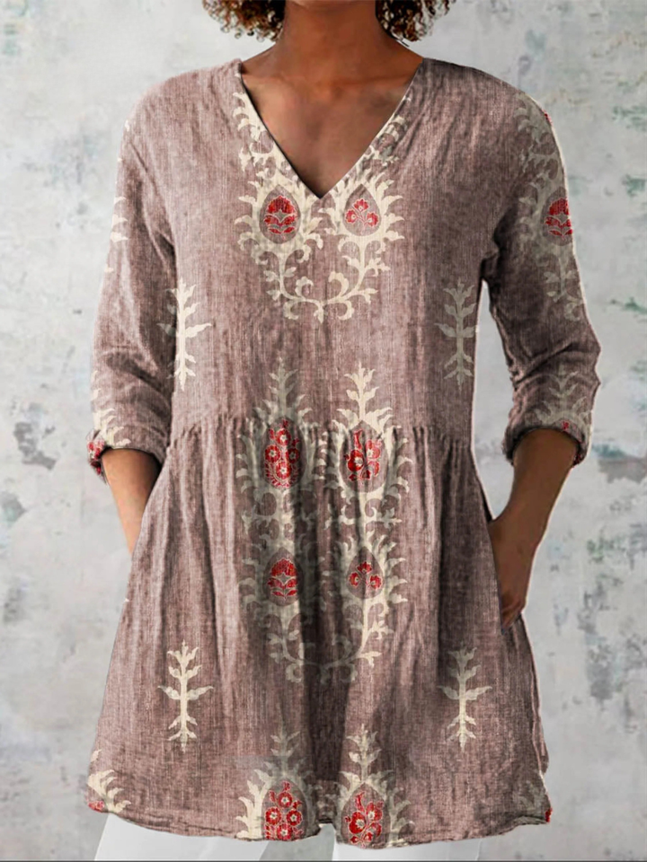 Elise | Blusa Lunga con Collo a V