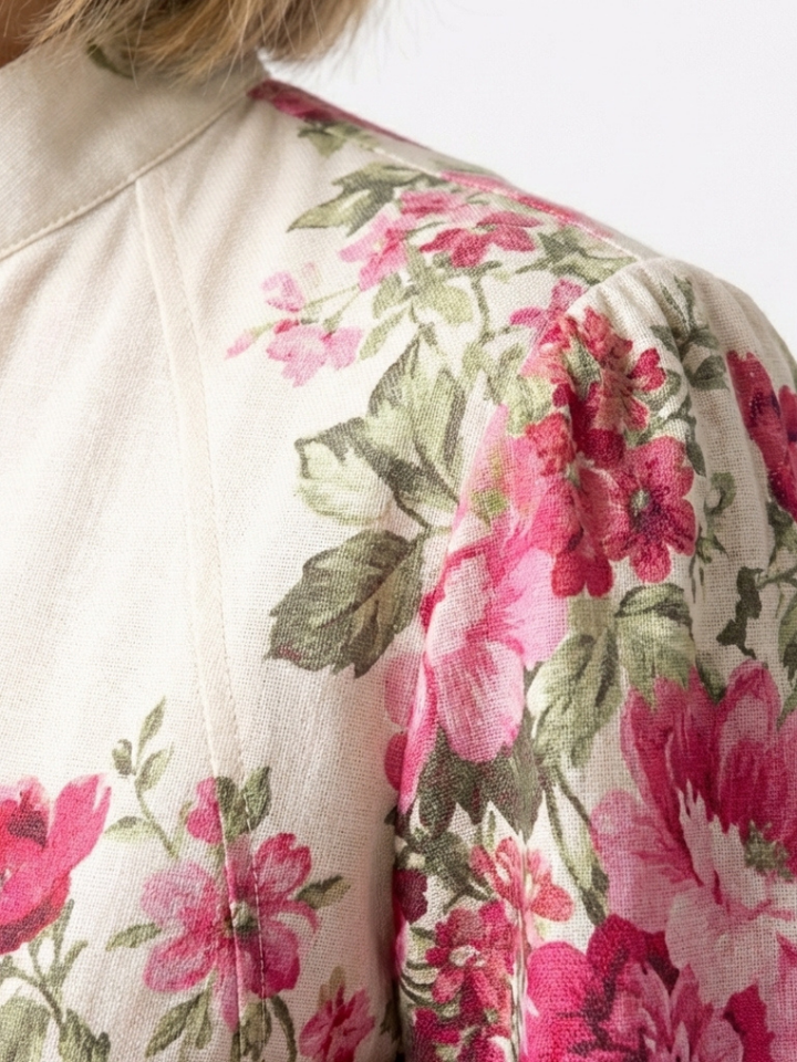 Kennedy | Abito Maxi Floral a Maniche Lunghe con Cintura