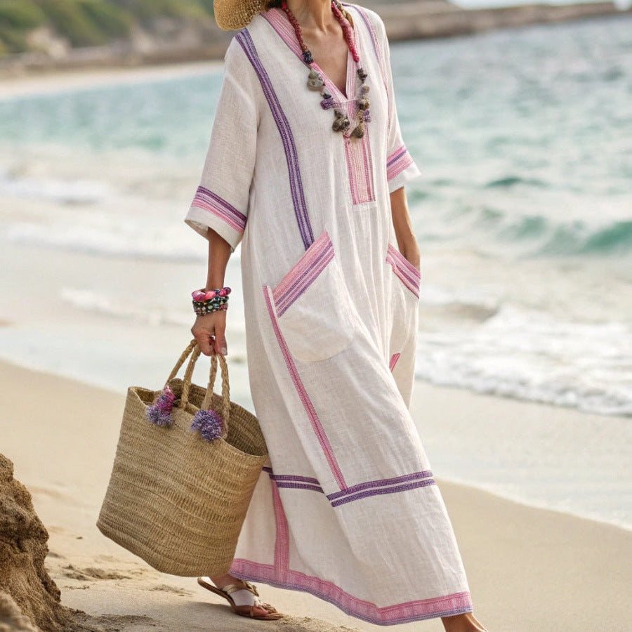 Robe Caftan "Victoire" – Eleganza Senza Tempo