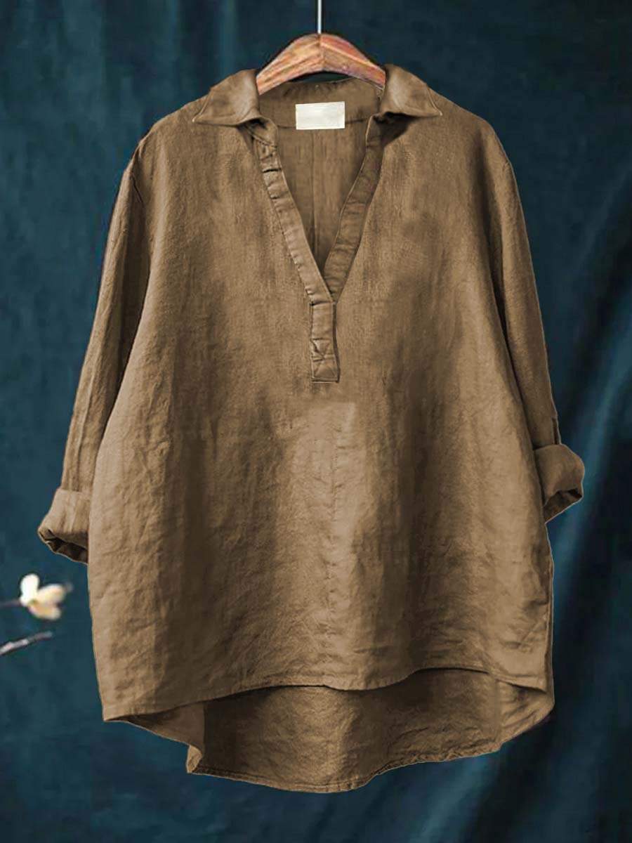 Andrea | Elegante Blusa de Verano de Linho