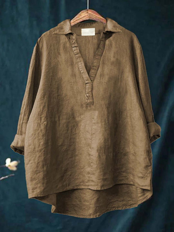 Andrea | Elegante Blusa de Verano de Linho