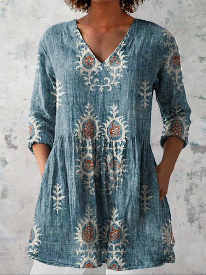 Elise | Blusa Lunga con Collo a V