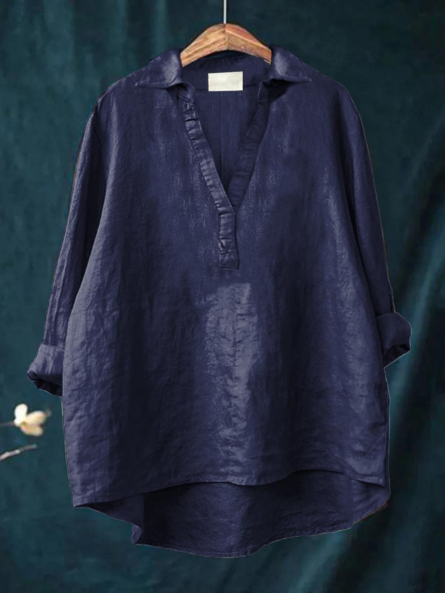 Andrea | Elegante Blusa de Verano de Linho