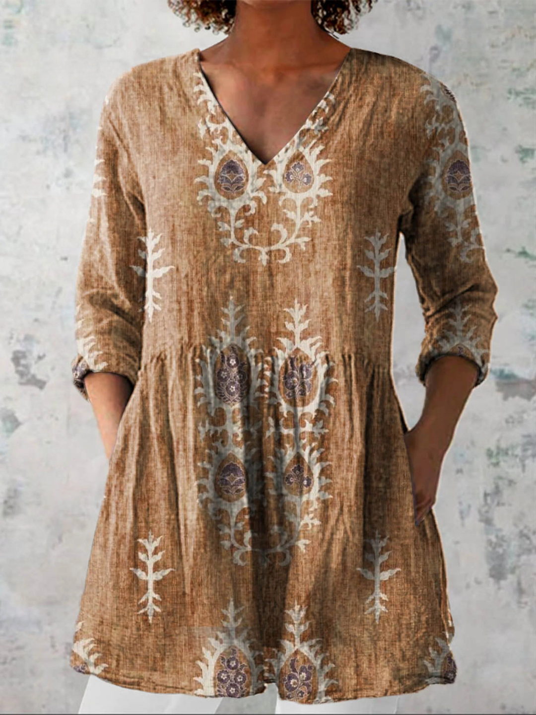 Elise | Blusa Lunga con Collo a V