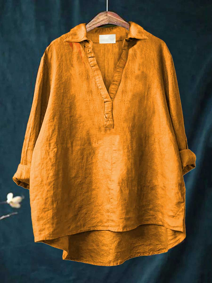 Andrea | Elegante Blusa de Verano de Linho