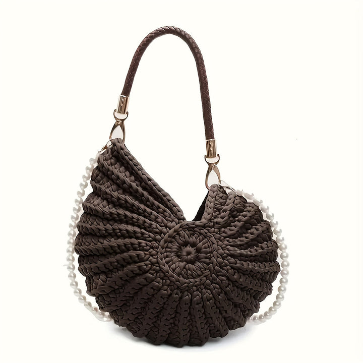 Orsola | Borsa Tote Intrecciata con Cinghia a Catena - Nero