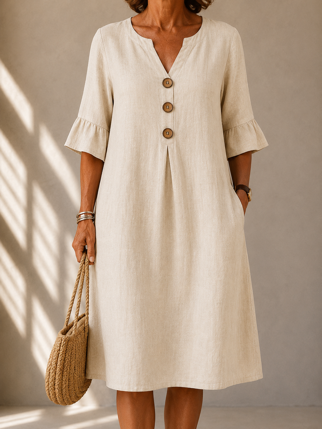 Atelier™ | Abito Bottone Pieghetta Charlotte