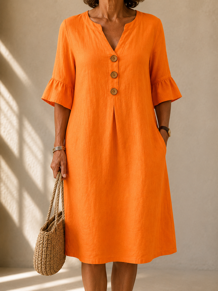 Atelier™ | Abito Bottonato Col V Mathilde