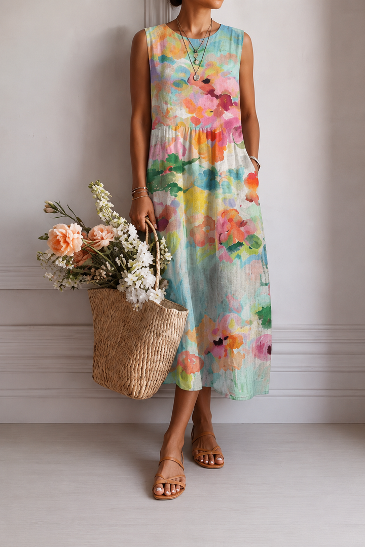 CHIARA - ABITO MIDI MULTICOLOR