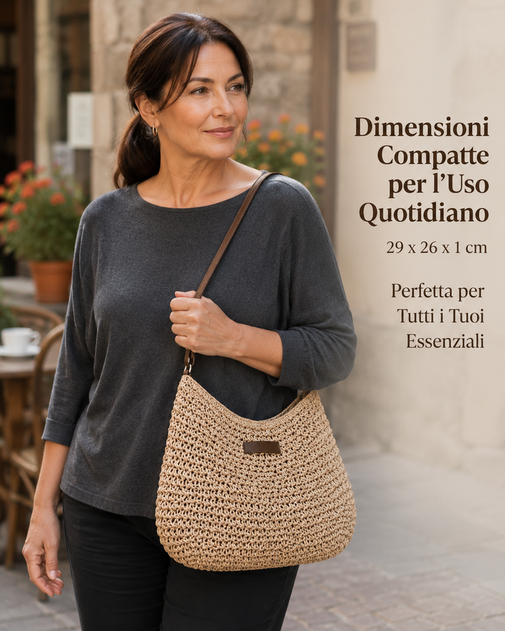 Dina | Borsa Intrecciata Elegante - Marrone Scuro