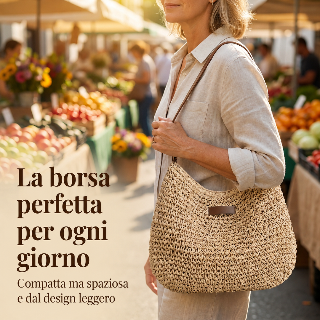 Dina | Borsa Intrecciata Elegante - Marrone Scuro