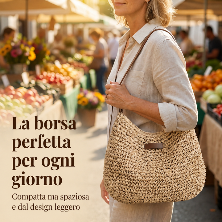 Dina | Borsa Intrecciata Elegante - Marrone Scuro