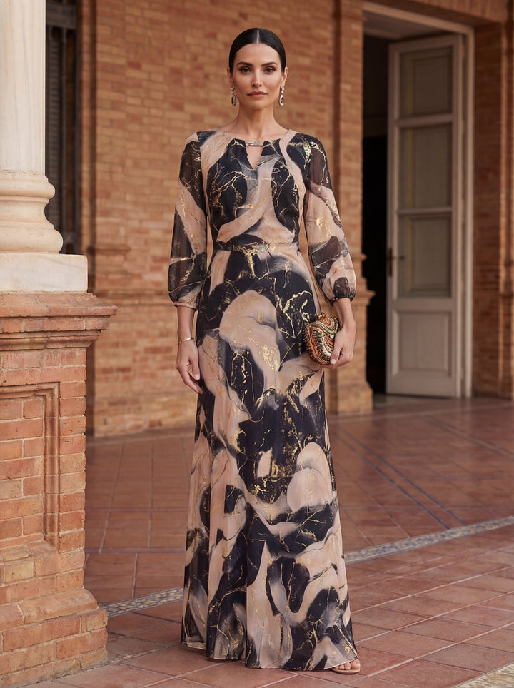 Abito in Gaze Stampato - Eleganza e Raffinatezza