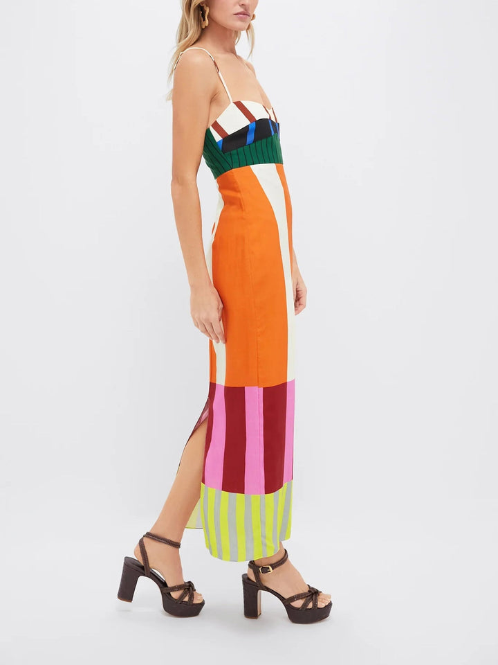 Paloma | Maxi Abito Colorato a Righe